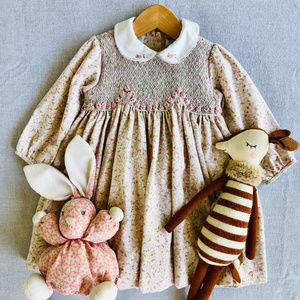 Sarah Louise England Hand Smocked Floral Dress